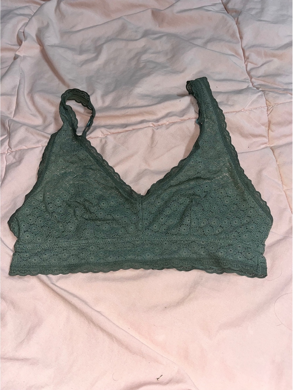 Aerie olive green lace bralette